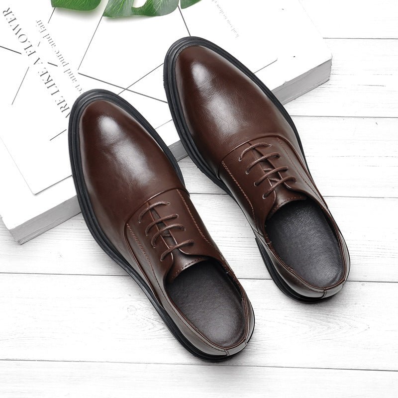 Korean Version Of Youth Thick-Soled Leather Shoes - DunbiBeauty, LLC