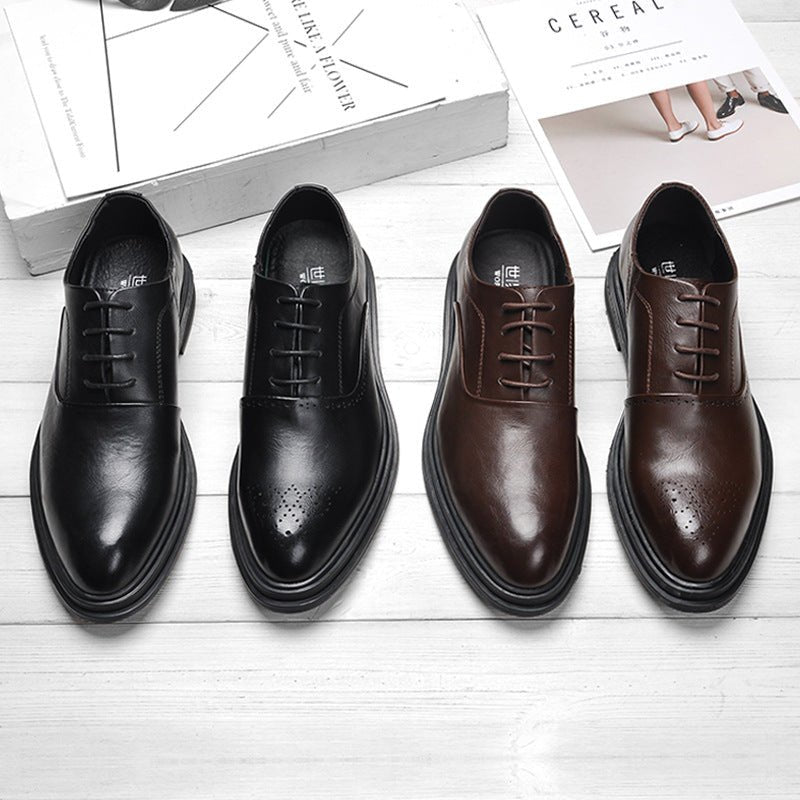 Korean Version Of Youth Thick-Soled Leather Shoes - DunbiBeauty, LLC