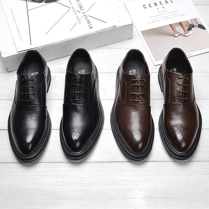 Korean Version Of Youth Thick-Soled Leather Shoes - DunbiBeauty, LLC