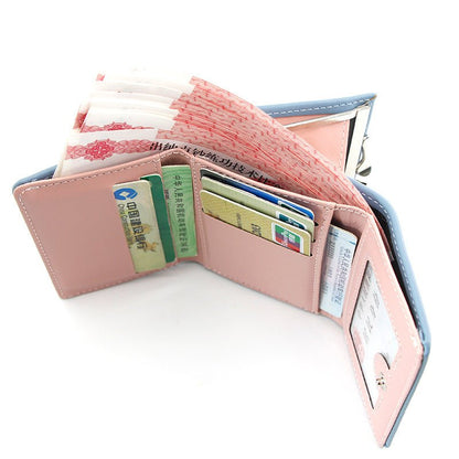 Korean Women's Leather Wallet Large Cash Photo Bits - DunbiBeauty, LLC