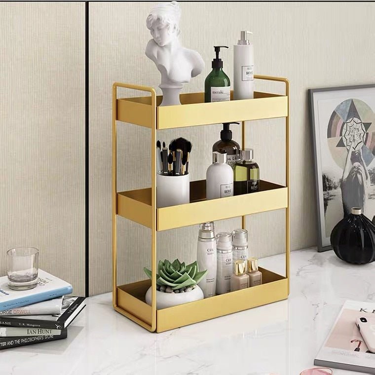 Large Capacity Double Layers Sundries Storage Rack Cosmetic Organizer Box Perfume Display Shelf Kitchen Bathroom Jewelry Stand - DunbiBeauty, LLC