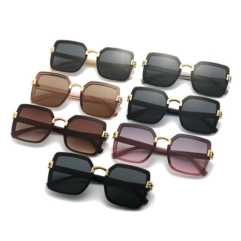 Large Square Frame Women's UV-Proof Sunglasses - DunbiBeauty, LLC