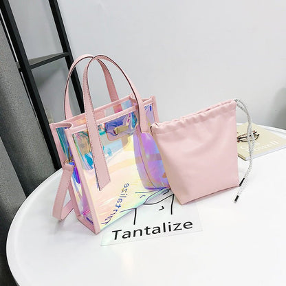 Laser Bag Transparent Handbag - DunbiBeauty, LLC