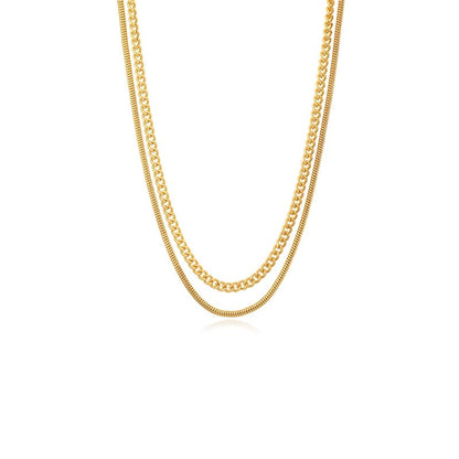 Layered Chunky Chain Necklace - DunbiBeauty, LLC