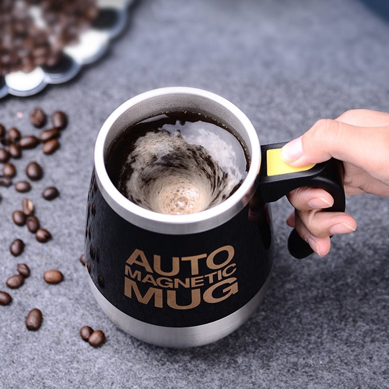 Lazy Coffee Stirring Cup Auto Cup Magnetic Rotating Electric Milk Cup Mark Cup 304 Stainless Steel Self Stirring Mixing Cup USB - DunbiBeauty, LLC