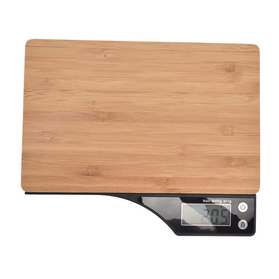 LCD Electronic Scales Bamboo Digital Multi-function Food Kitchen Scale LED Display Electric Kitchen Weighing Food Scale - DunbiBeauty, LLC