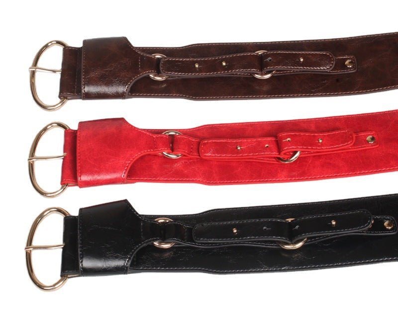 Leather Waist Belt with Latch - DunbiBeauty, LLC