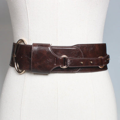 Leather Waist Belt with Latch - DunbiBeauty, LLC