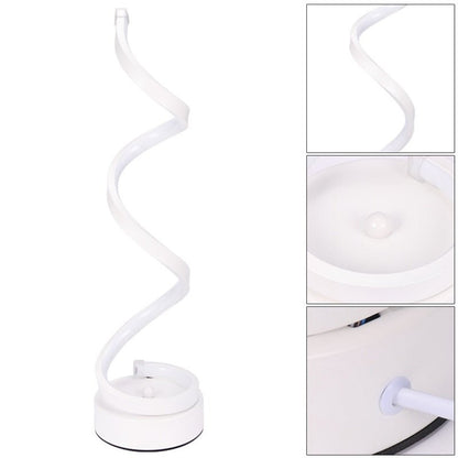 LED Spiral Table Lamp Curved Desk Bedside Lamp - DunbiBeauty, LLC