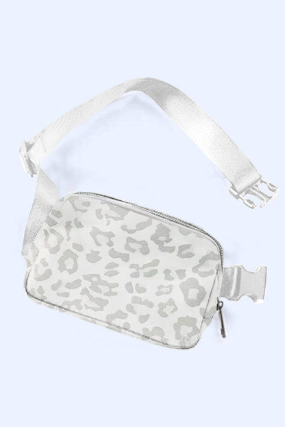 Leopard Print Buckle Canvas Waist Pack Belt Bag 20*5*14cm - DunbiBeauty, LLC