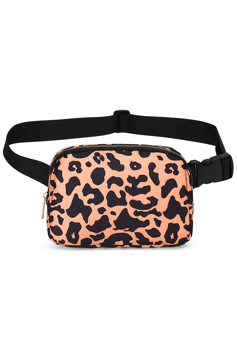 Leopard Print Buckle Canvas Waist Pack Belt Bag 20*5*14cm - DunbiBeauty, LLC