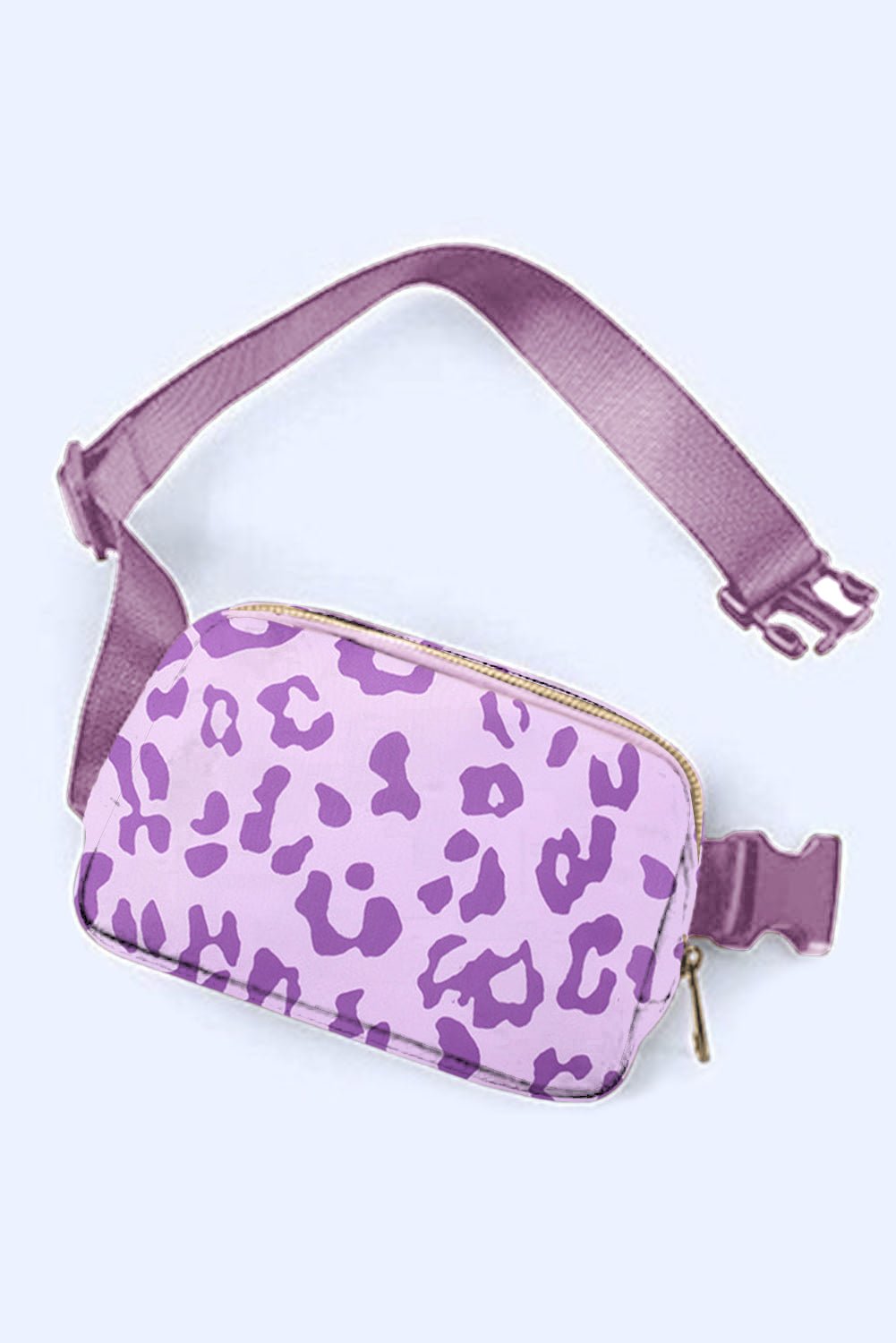 Leopard Print Buckle Canvas Waist Pack Belt Bag 20*5*14cm - DunbiBeauty, LLC