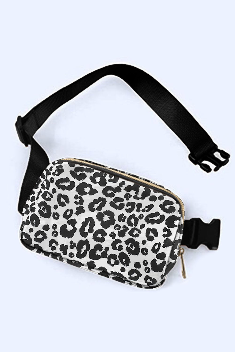 Leopard Print Buckle Canvas Waist Pack Belt Bag 20*5*14cm - DunbiBeauty, LLC