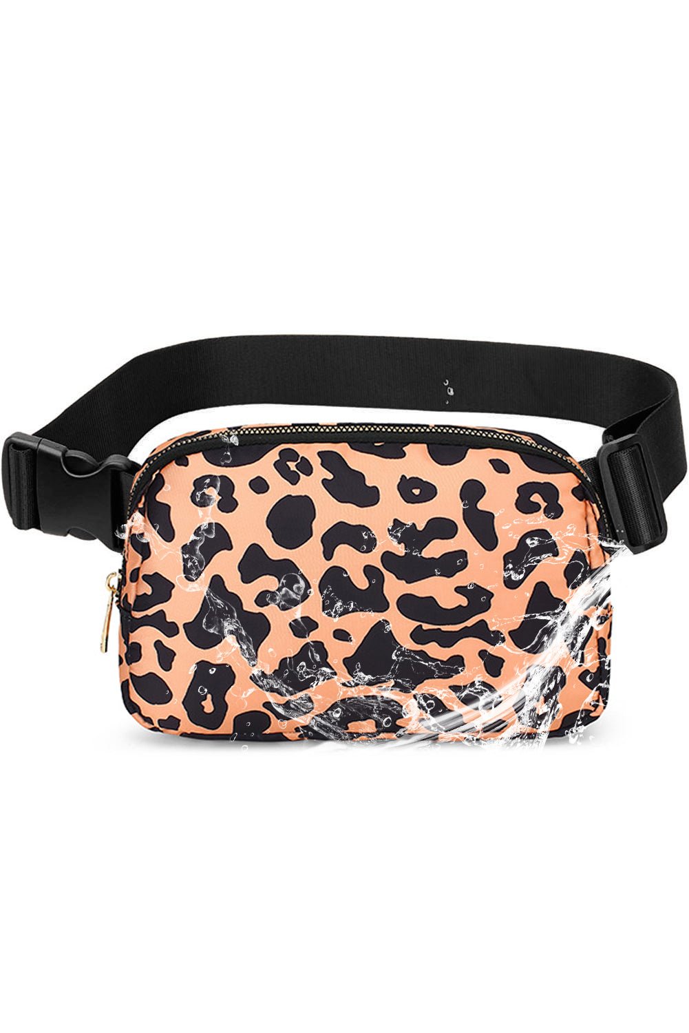 Leopard Print Buckle Canvas Waist Pack Belt Bag 20*5*14cm - DunbiBeauty, LLC