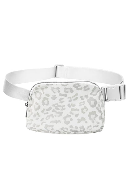 Leopard Print Buckle Canvas Waist Pack Belt Bag 20*5*14cm - DunbiBeauty, LLC