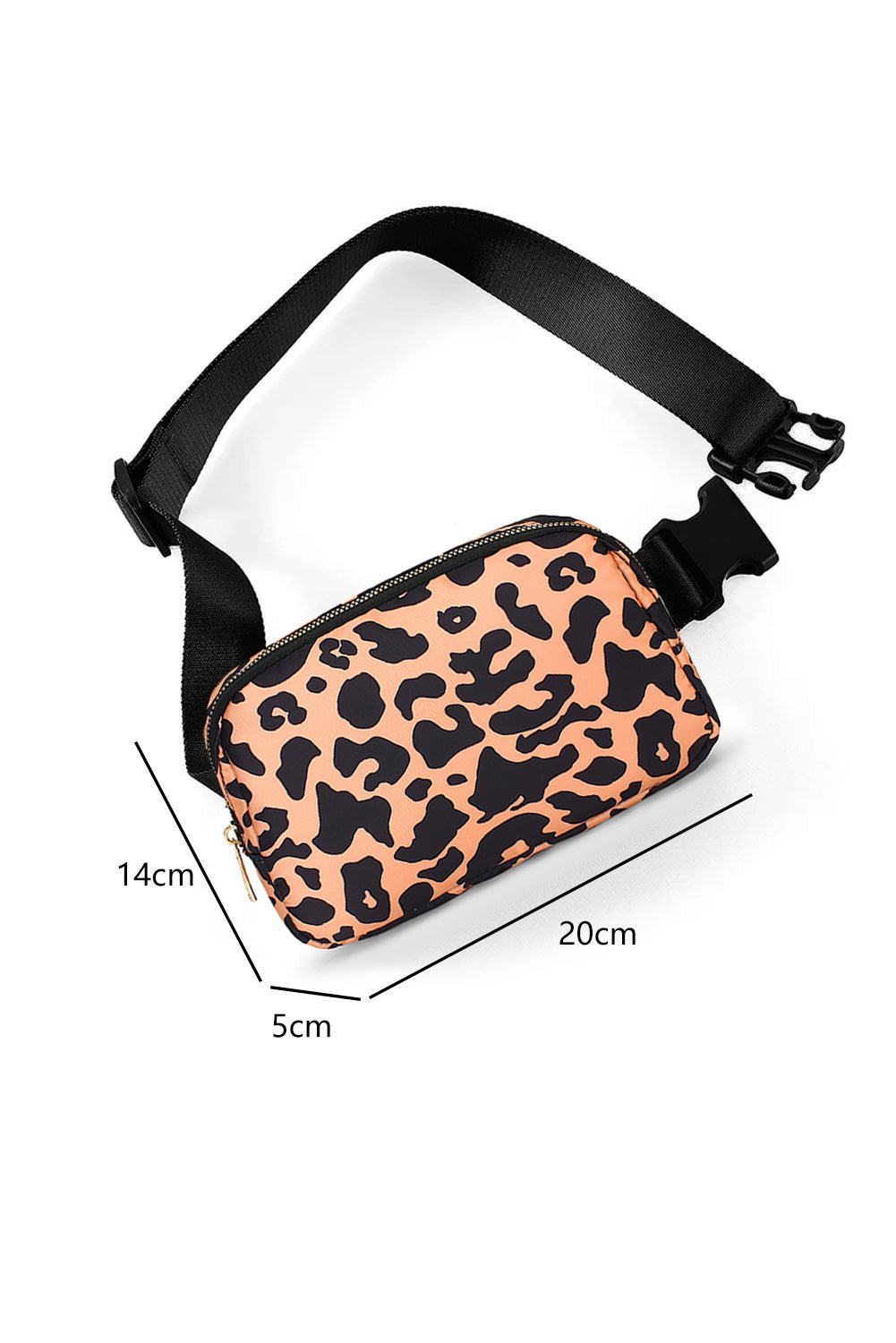 Leopard Print Buckle Canvas Waist Pack Belt Bag 20*5*14cm - DunbiBeauty, LLC