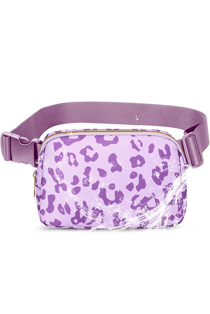 Leopard Print Buckle Canvas Waist Pack Belt Bag 20*5*14cm - DunbiBeauty, LLC