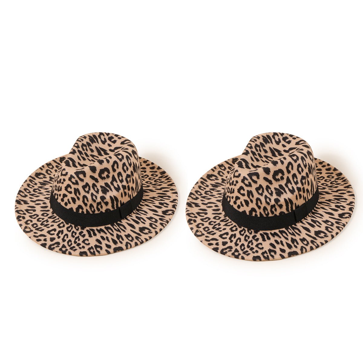 Leopard Print Jazz Fedora - DunbiBeauty, LLC