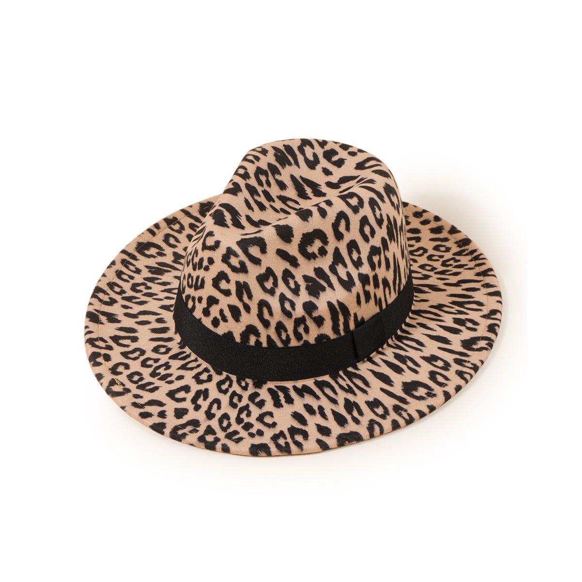 Leopard Print Jazz Fedora - DunbiBeauty, LLC