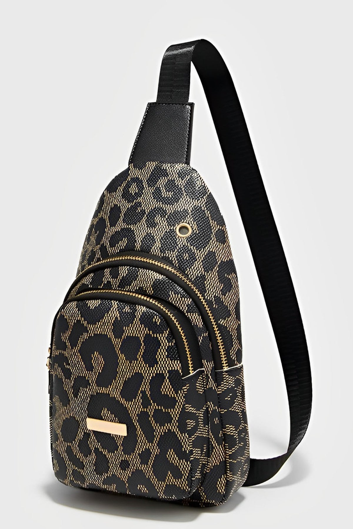 Leopard Print PU Leather Sling Bag - DunbiBeauty, LLC