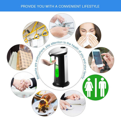 Liquid Soap Dispenser 400Ml Automatic ABS Intelligent Touchless Sensor Induction Hand Washer for Kitchen Bathroom Equipment - DunbiBeauty, LLC