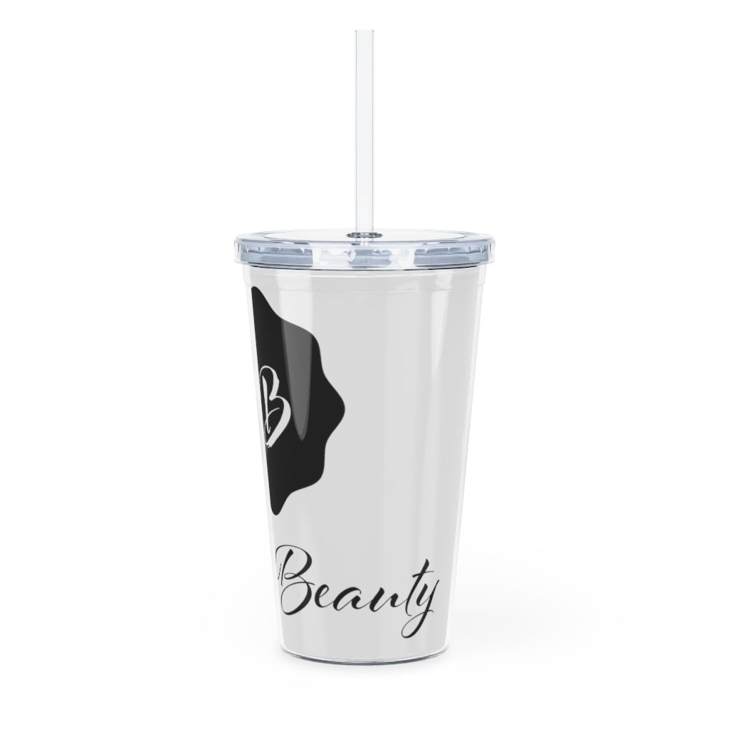 Logo Plastic Tumbler with Straw - DunbiBeauty, LLC