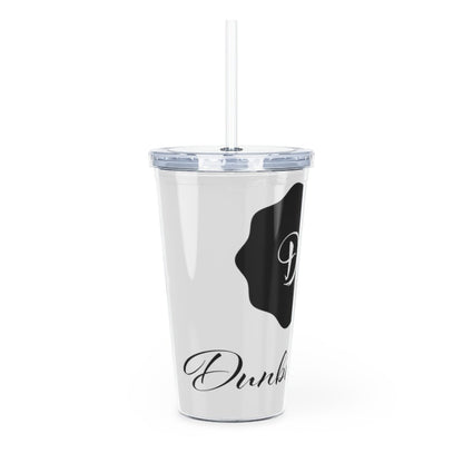 Logo Plastic Tumbler with Straw - DunbiBeauty, LLC