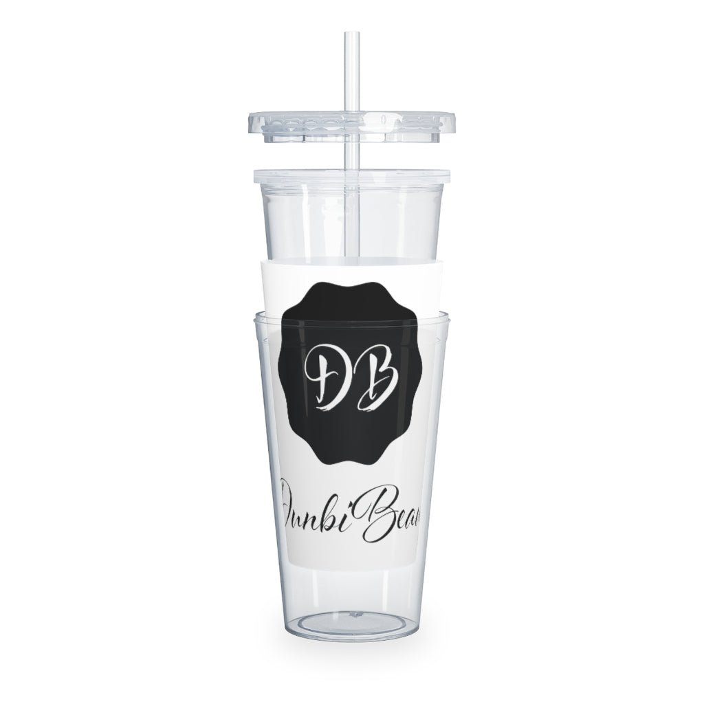 Logo Plastic Tumbler with Straw - DunbiBeauty, LLC