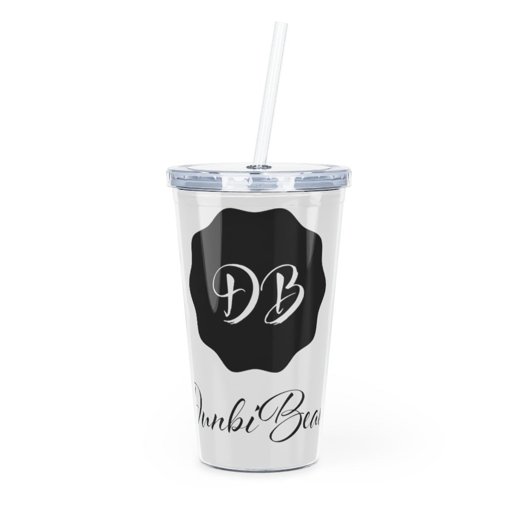 Logo Plastic Tumbler with Straw - DunbiBeauty, LLC