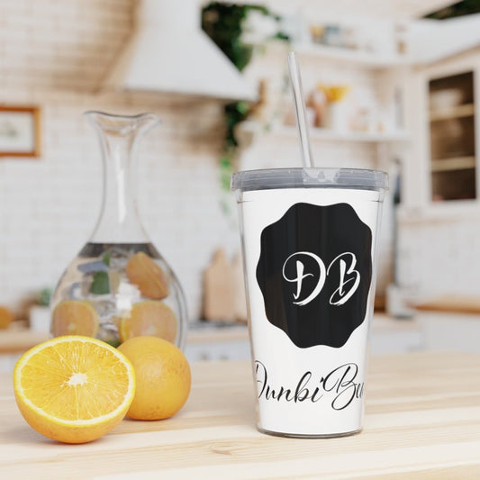 Logo Plastic Tumbler with Straw - DunbiBeauty, LLC