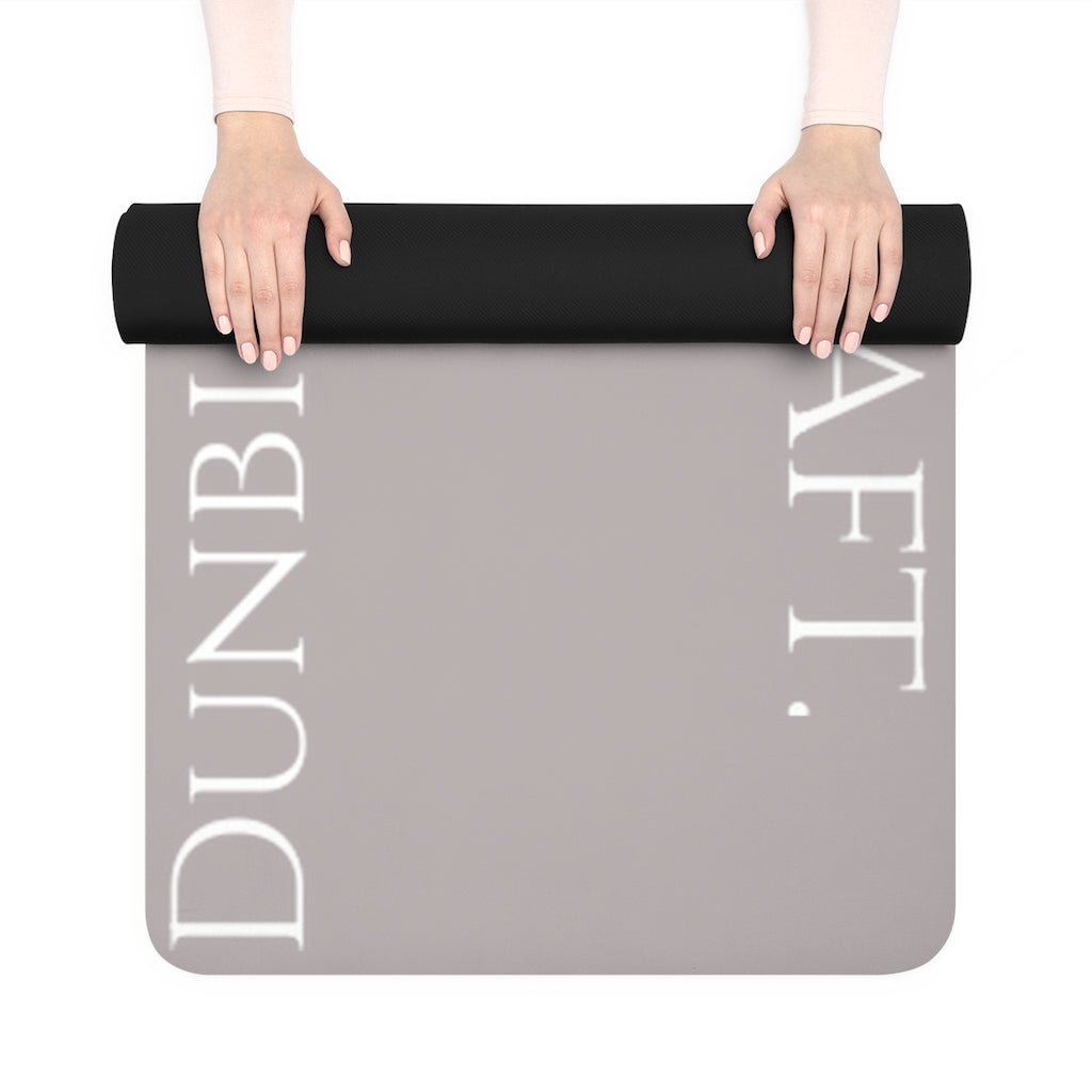 Logo with Mantra Rubber Yoga Mat - DunbiBeauty, LLC