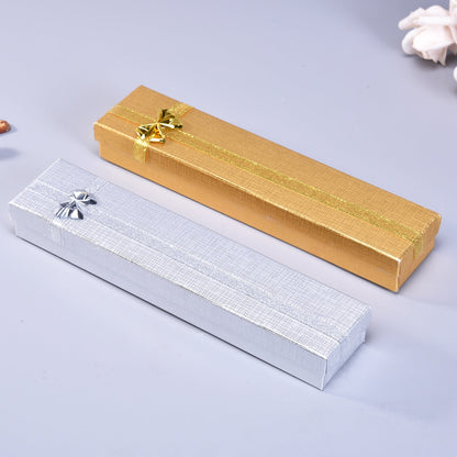 Long Jewelry Gift Box with Bow - DunbiBeauty, LLC