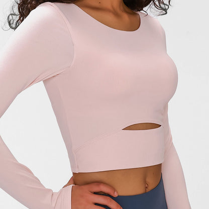 Long Sleeve Cropped Top With Sports Strap - DunbiBeauty, LLC