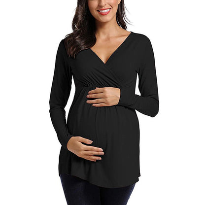 Long Sleeve Maternity Top for Nursing - DunbiBeauty, LLC