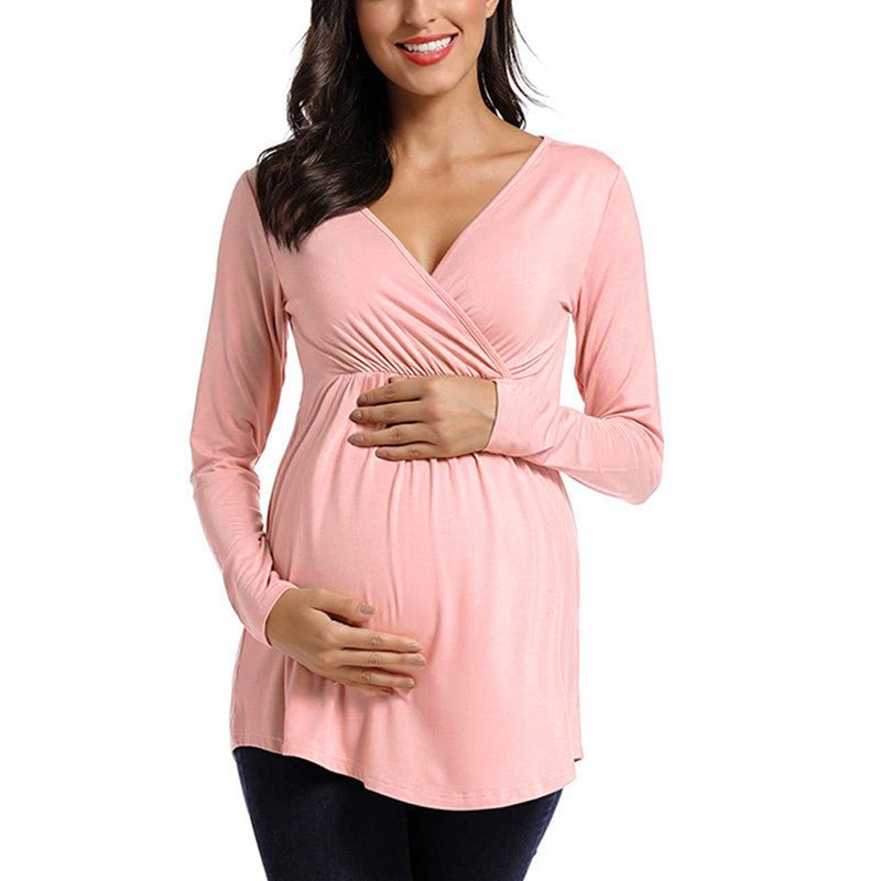 Long Sleeve Maternity Top for Nursing - DunbiBeauty, LLC