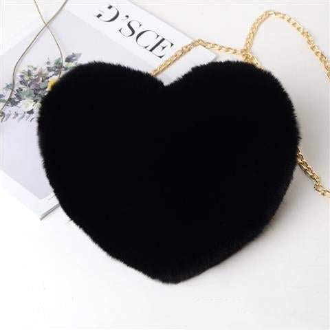 Love Bags For Women Plush Chain Shoulder Bags Valentine's Day Party Bag - DunbiBeauty, LLC