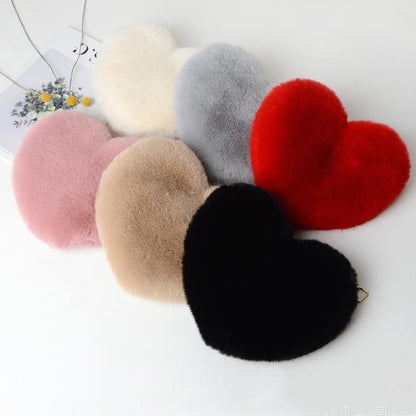 Love Bags For Women Plush Chain Shoulder Bags Valentine's Day Party Bag - DunbiBeauty, LLC