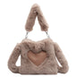 Love Handbags Winter Plush Shoulder Bags For Women - DunbiBeauty, LLC