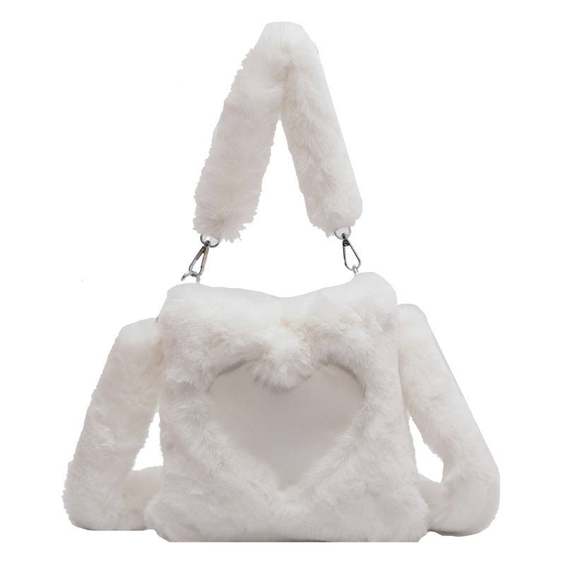 Love Handbags Winter Plush Shoulder Bags For Women - DunbiBeauty, LLC