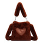 Love Handbags Winter Plush Shoulder Bags For Women - DunbiBeauty, LLC