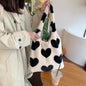 Love Heart Shoulder Bags Double Side Used Winter Underarm Bag Women - DunbiBeauty, LLC