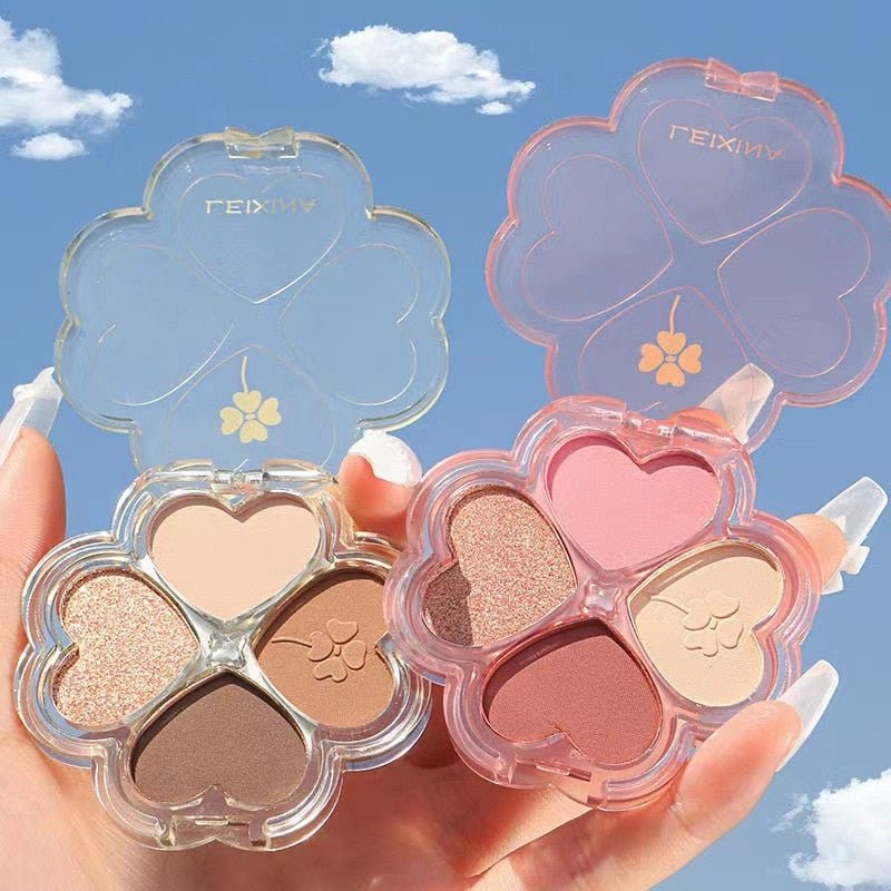 Lucky Clover Eyeshadow Palette for Beginners Pearlescent Matte Daily Natural Nude Long-lasting Makeup - DunbiBeauty, LLC