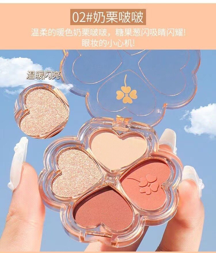 Lucky Clover Eyeshadow Palette for Beginners Pearlescent Matte Daily Natural Nude Long-lasting Makeup - DunbiBeauty, LLC