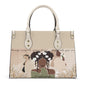 Luxury Women PU Tote Bag Beauty, Black Woman, Muslim, Asian, Flowers, Beauty, Confidence (Designed by Dunbi) - DunbiBeauty, LLC