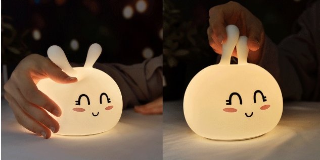 Marshmallow Bunny LED Night Light - DunbiBeauty, LLC