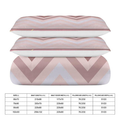 Pink Geometric Galaxy 3-Piece Bedding Set (1 Duvet Cover + 2 Pillowcase) SupDropshipping