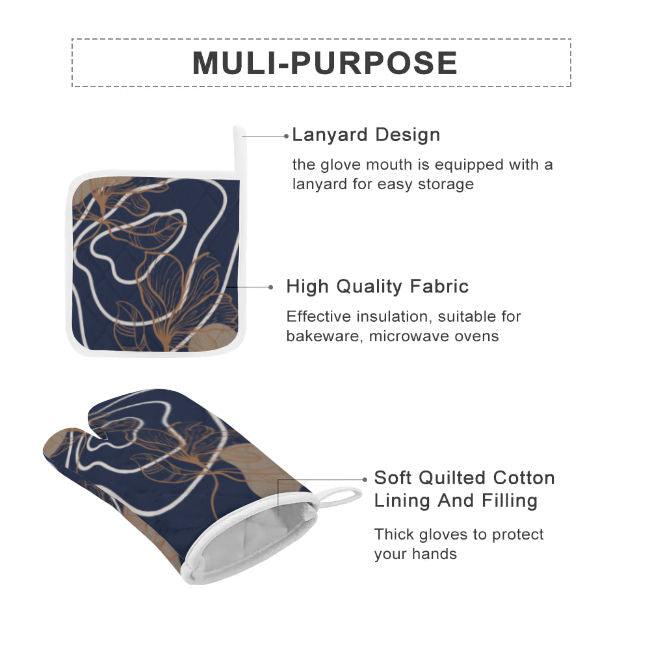 Oven Mitts and Pot Holders Sets(Set Of 4) SupDropshipping