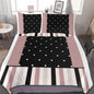 Polka Dot Stripe 3-Piece Bedding Set (1 Duvet Cover + 2 Pillowcase) SupDropshipping